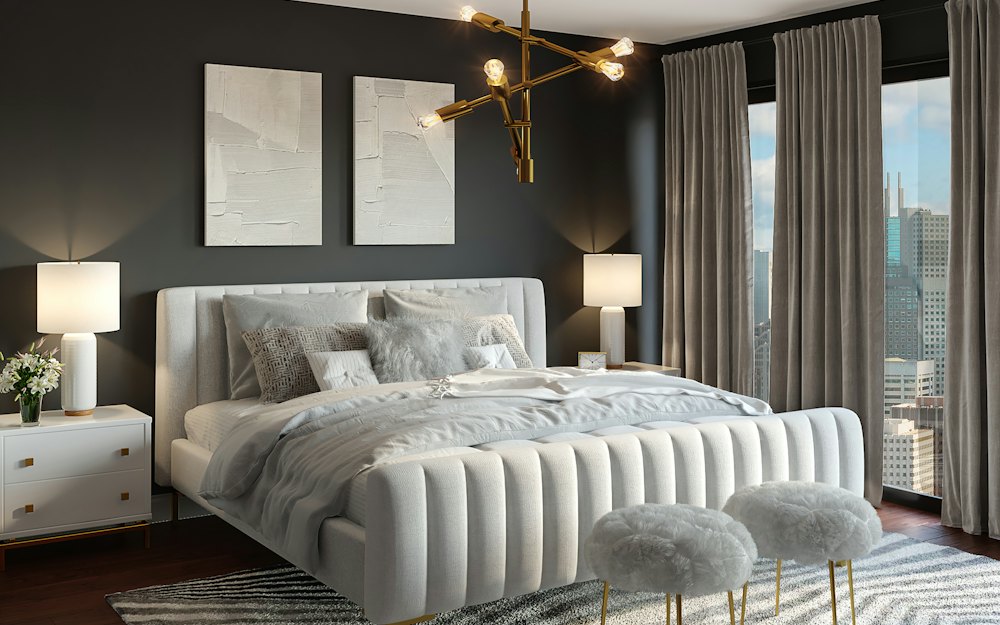 A modern bedroom